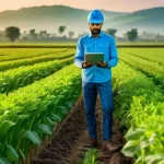 로봇과 무인 드론 기술 - **Prompt 1: Agricultural Drone Revolution**
    "A wide-angle, vibrant, and realistic photo capturin...