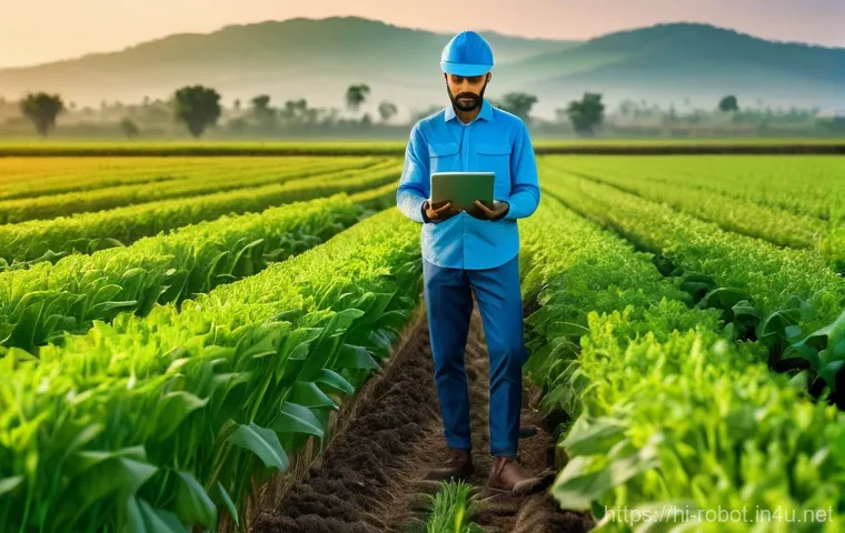 로봇과 무인 드론 기술 - **Prompt 1: Agricultural Drone Revolution**
    "A wide-angle, vibrant, and realistic photo capturin...