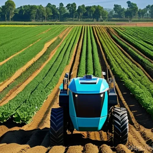 로봇 기반 자율 농업 - **Prompt 1: "A proud Indian farmer, a man in his late 40s with a kind smile, dressed in a clean, mod...