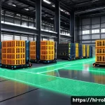 로봇 동작 계획 - **Image Prompt: Dynamic Industrial Navigation**
    "A sleek, autonomous mobile robot, equipped with...